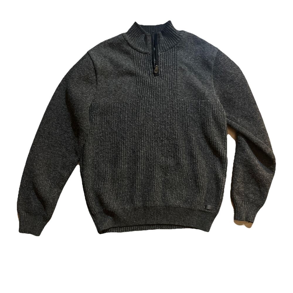 Buffalo David Bitton Men’s Sweater Black Werneck Winter Jute Mix SZ XL
